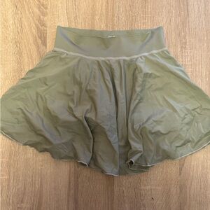 Olive Green Skater Skirt